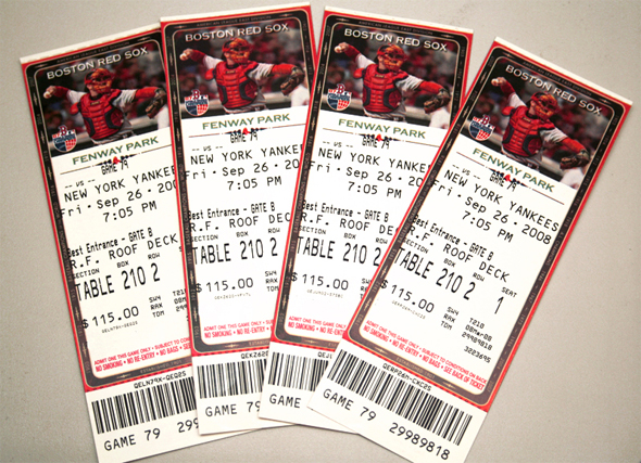 blank red sox tickets