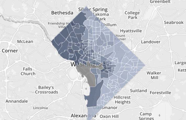 map of washington dc neighborhoods Dc Maps See How Racially Split Dc Neighborhoods Are map of washington dc neighborhoods